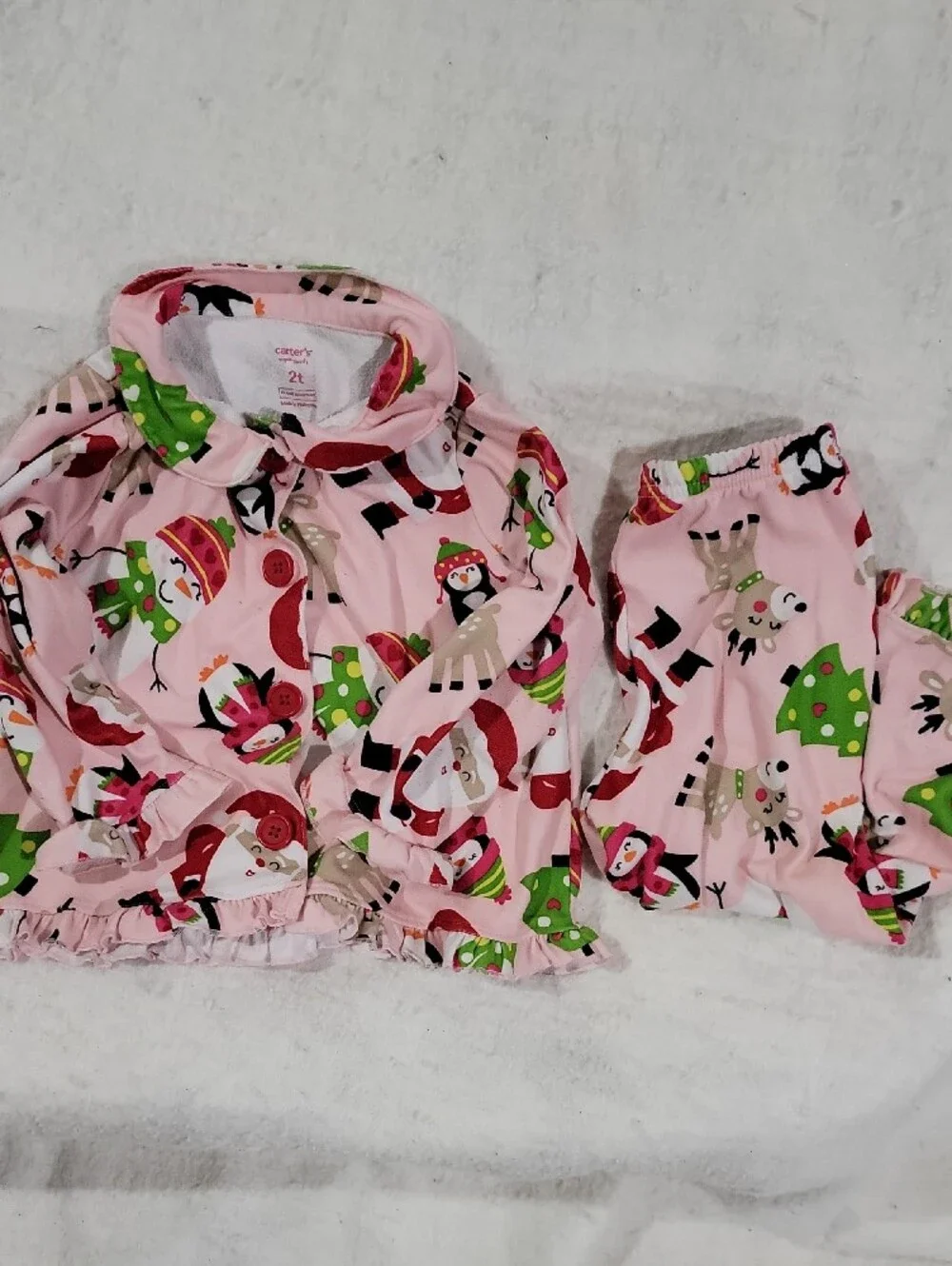 Carter's Mixed Print Footed Pajamas & Pajama Set in Pink, Mint, Gray, White 2T